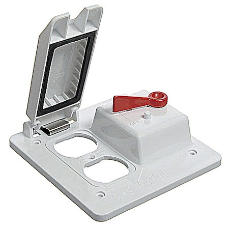 Abb CL E9G2GTMR WP CVR GFI/TOGGLE, 2G,  E9G2GTMR